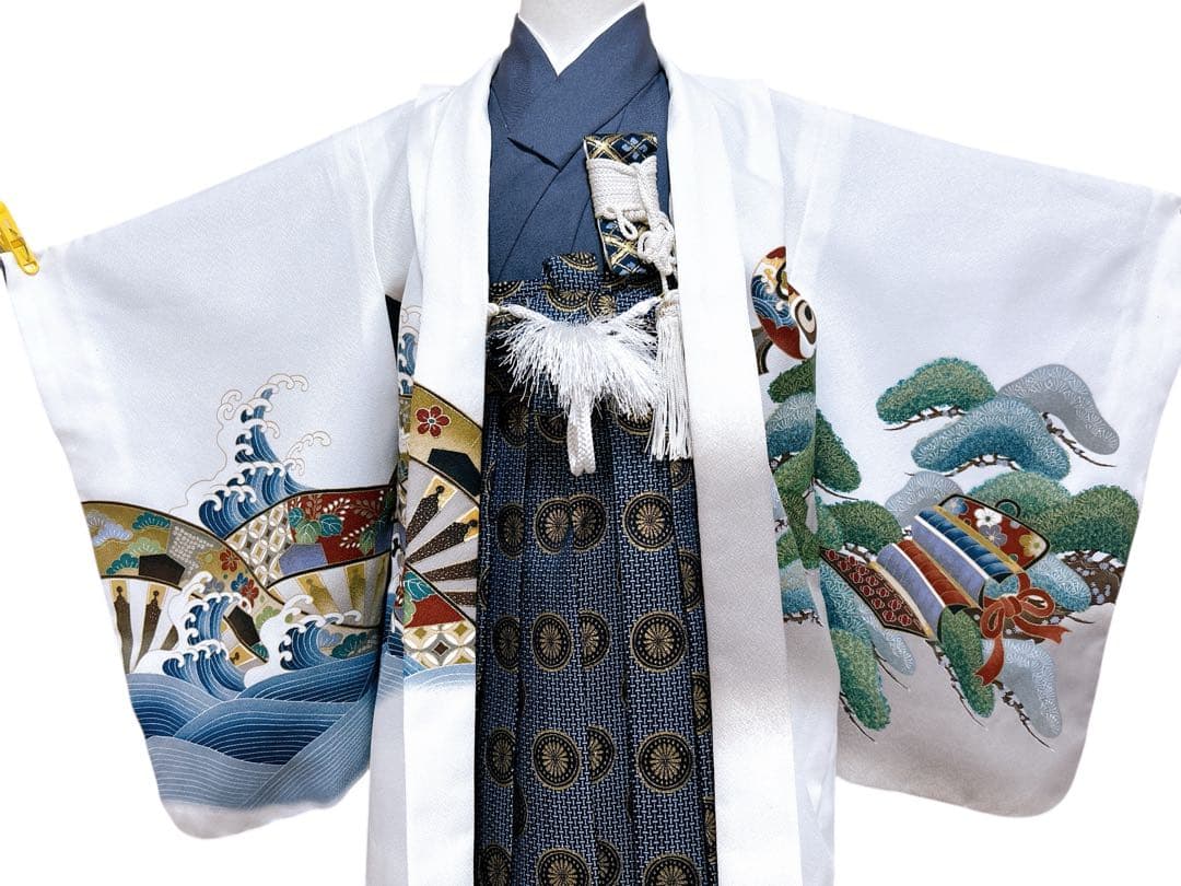 人気の白系♡七五三　5歳　男の子　フルセット　一式　兜