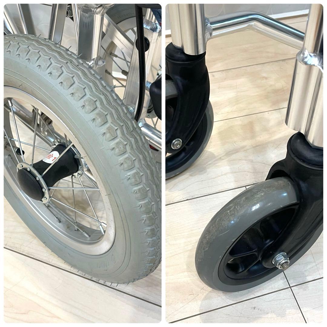 【美品】MIWA 介助式車いす ミニポン HTB-12 折りたたみ 軽量 介護用