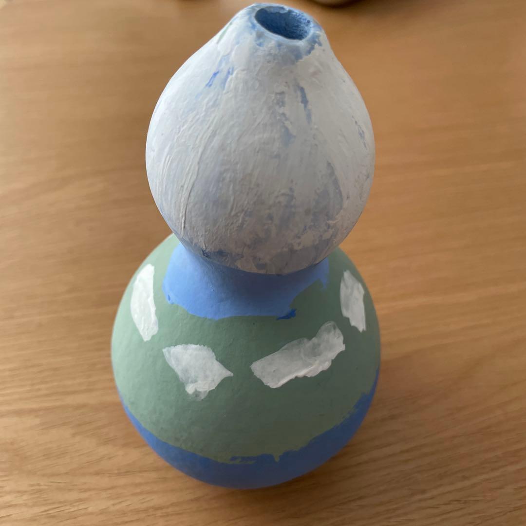 手作り　ひょうたん　置き物　富士山