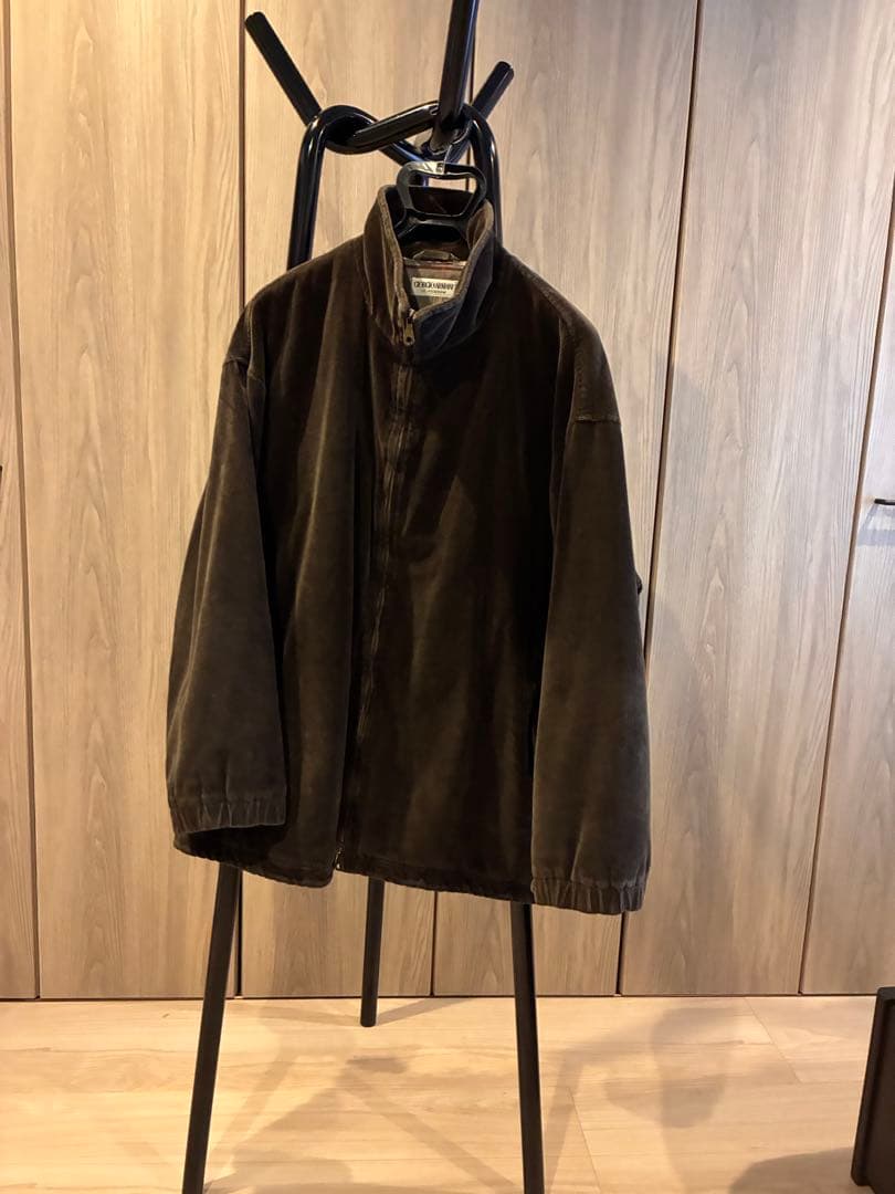GIORGIO ARMANI アーカイブ コーデュロイ　ハーフコート　ブラウン
