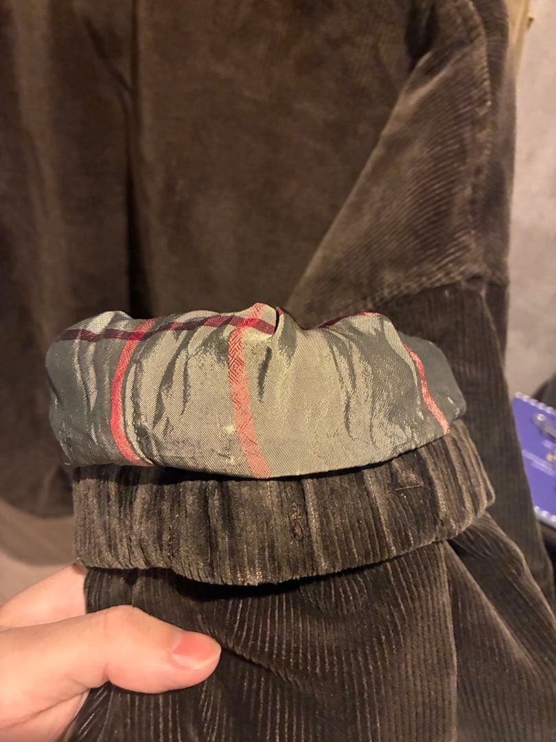 GIORGIO ARMANI アーカイブ コーデュロイ　ハーフコート　ブラウン