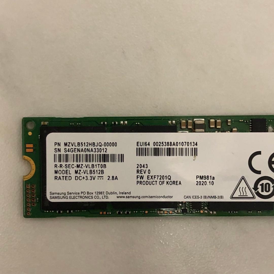 SAMSUNG m.2 NVMe PCIe SSD 512GB セット5枚