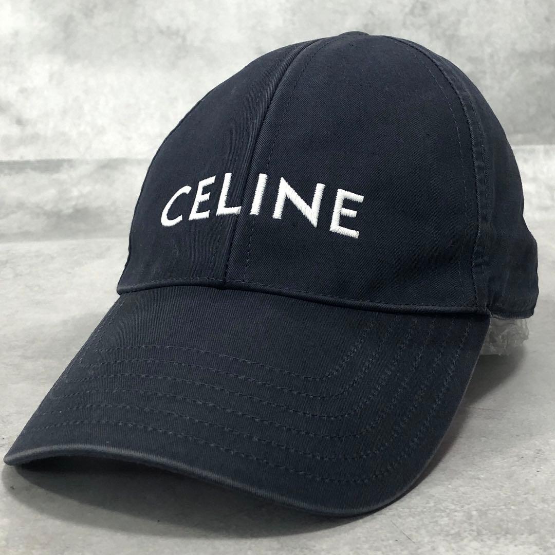 美品✨CELINE ロゴ デニムブルー ベースボールキャップ Sサイズ 正規品