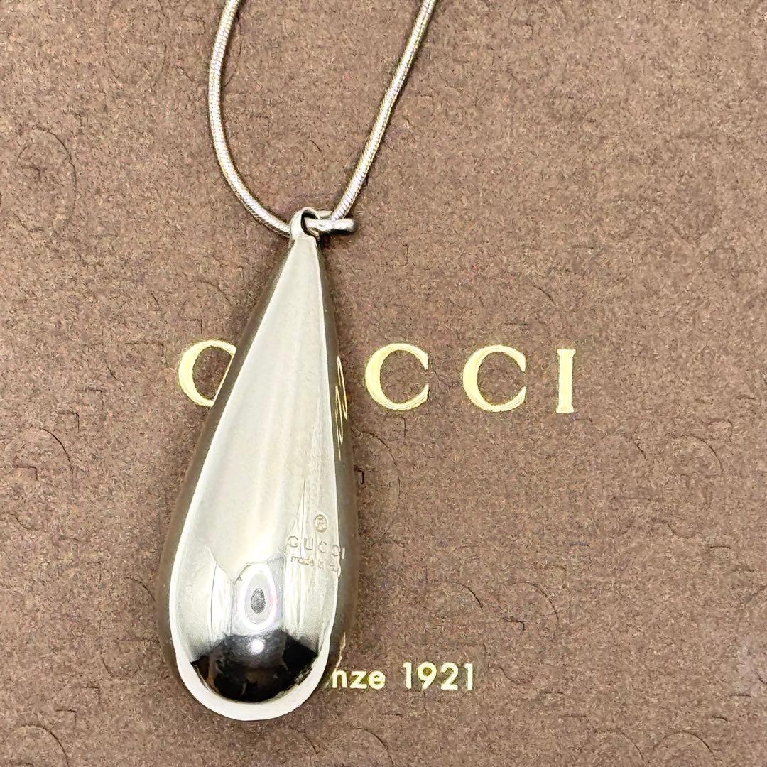 美品 GUCCI ネックレス ティアドロップ シルバー 925 XL