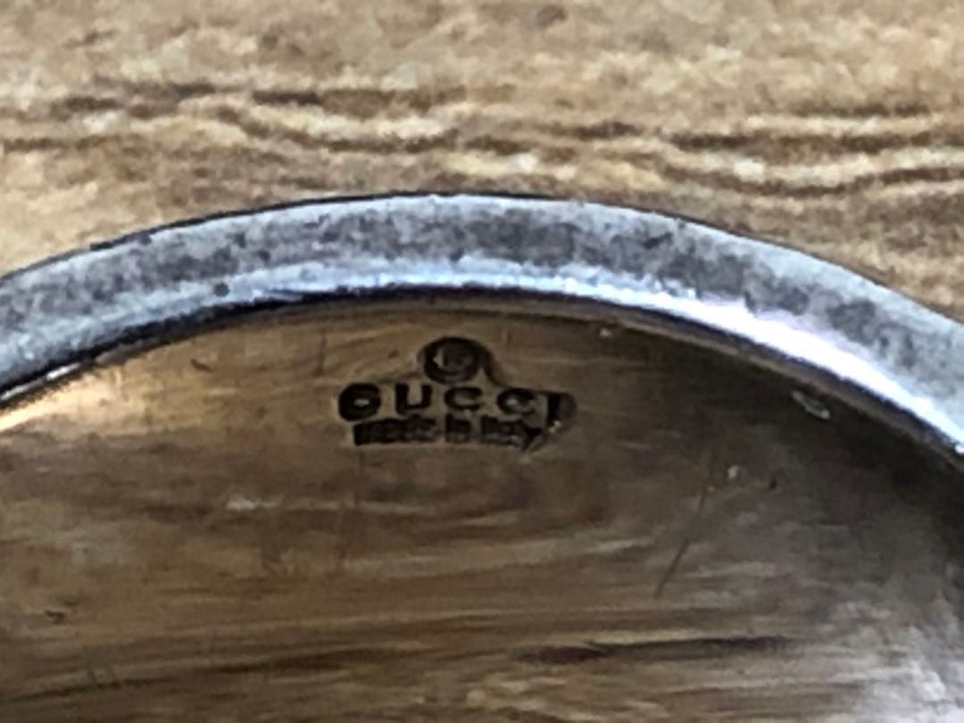 17号 GUCCI リング グッチ 指輪 シルバー Ag925 スクエア ヘビー