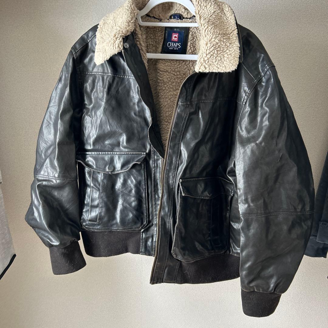 ぼ*る様 CHAPS レザーアウター ボア付き
