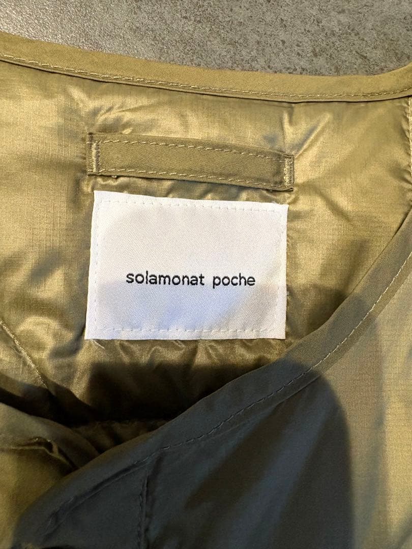 ソラモナポッシェ ライナーキルトジャケット ダウンジャケット ミリタリーグリーン