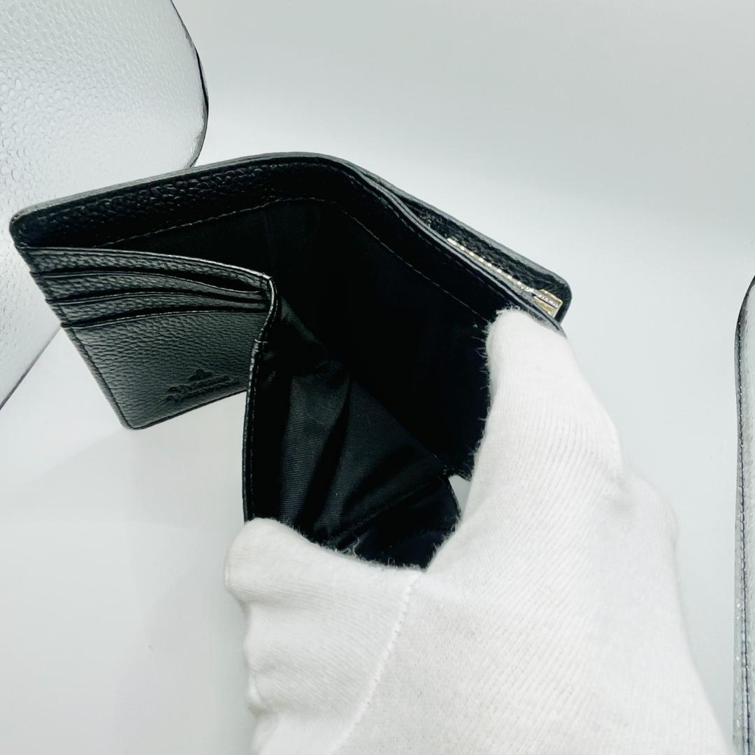 Vivienne Westwood 特価 黒がま口 定番 折財布 高級感 人気