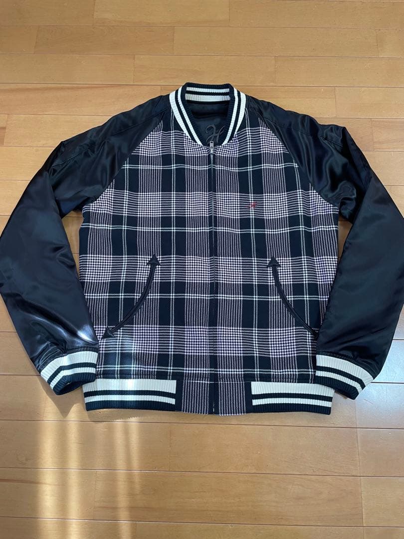 Flat Head スカジャン 虎刺繍 チェック柄　リバーシブル