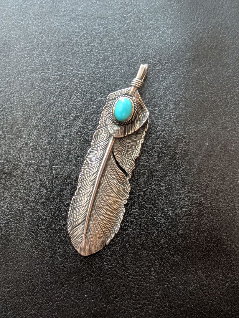 美品SAAD ネックレスターコイズ　フェザーイーグルクロー　saad サード