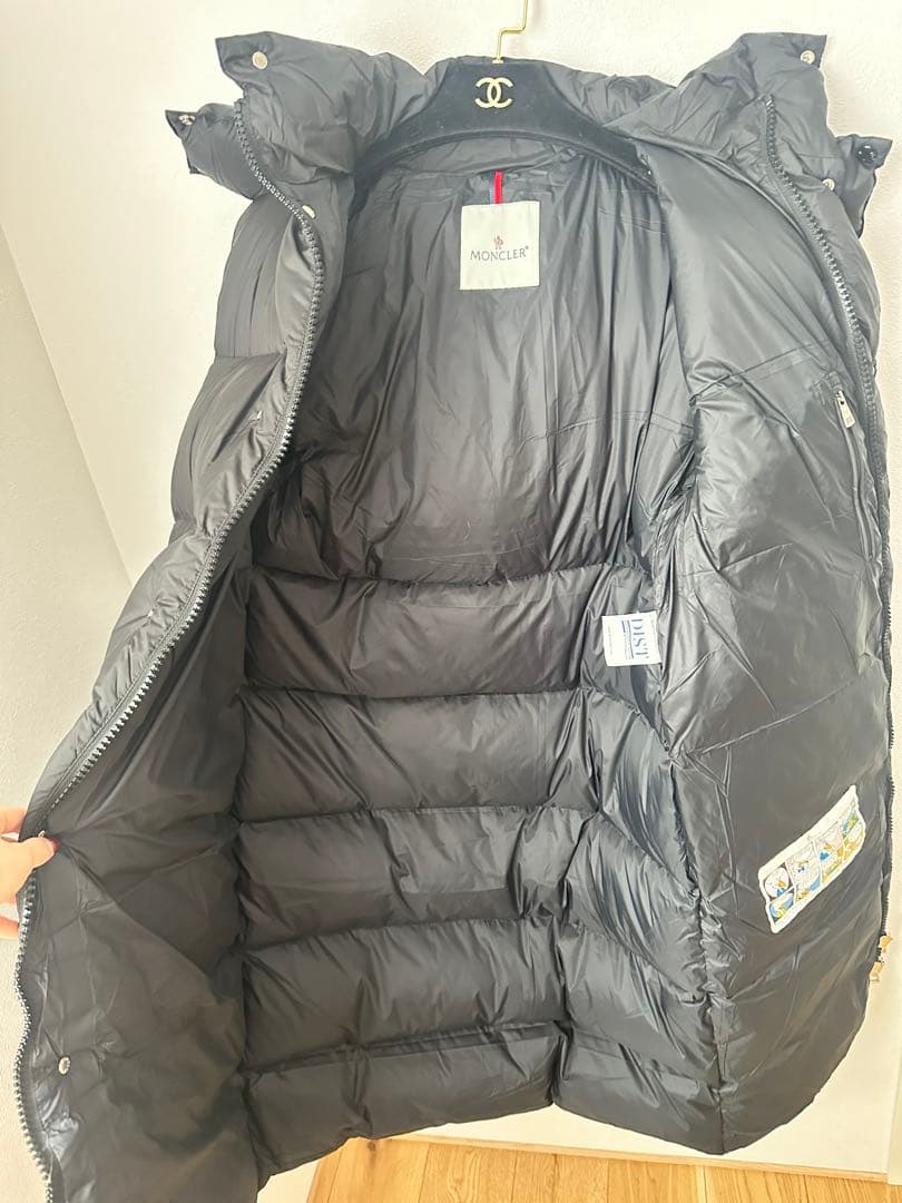 ロングブラックダウンジャケット　サイズ1