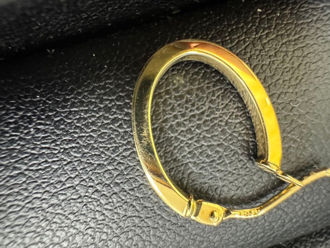 STAR JEWELRY ゴールドフープピアス