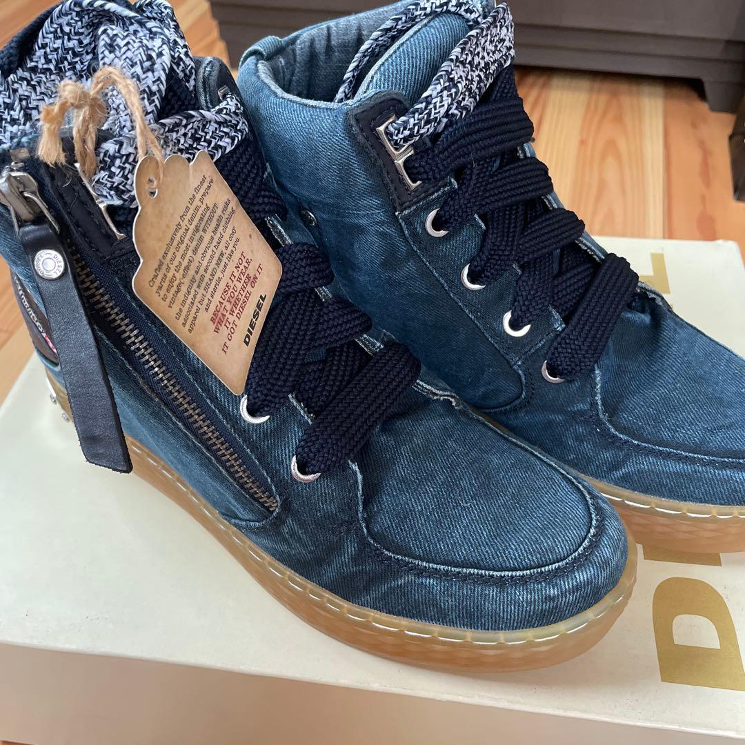 DIESEL デニム インソールハイカットスニーカー