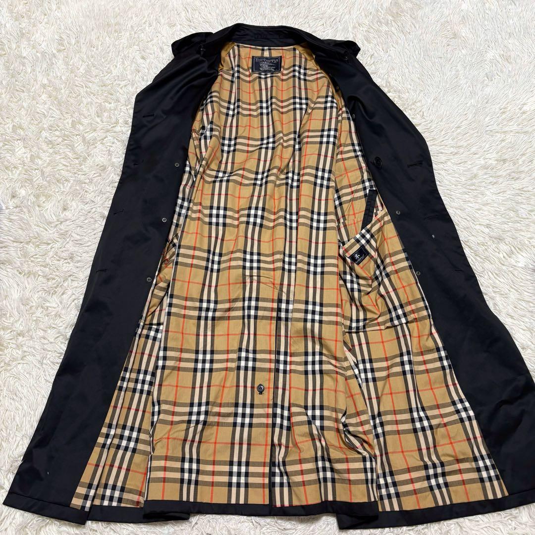 美品 Burberrys ブラック 黒 トレンチコート ロング マキシ丈