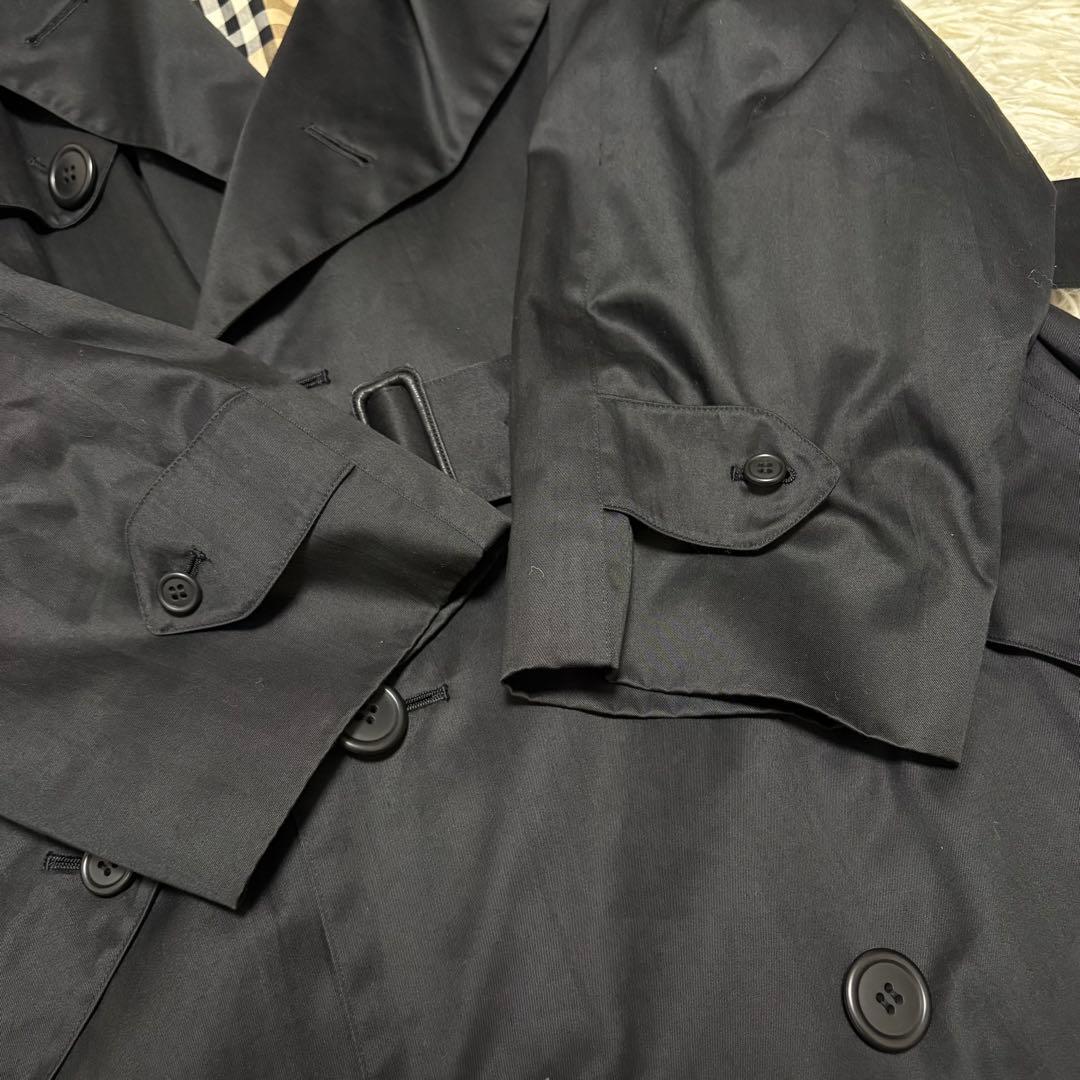 美品 Burberrys ブラック 黒 トレンチコート ロング マキシ丈