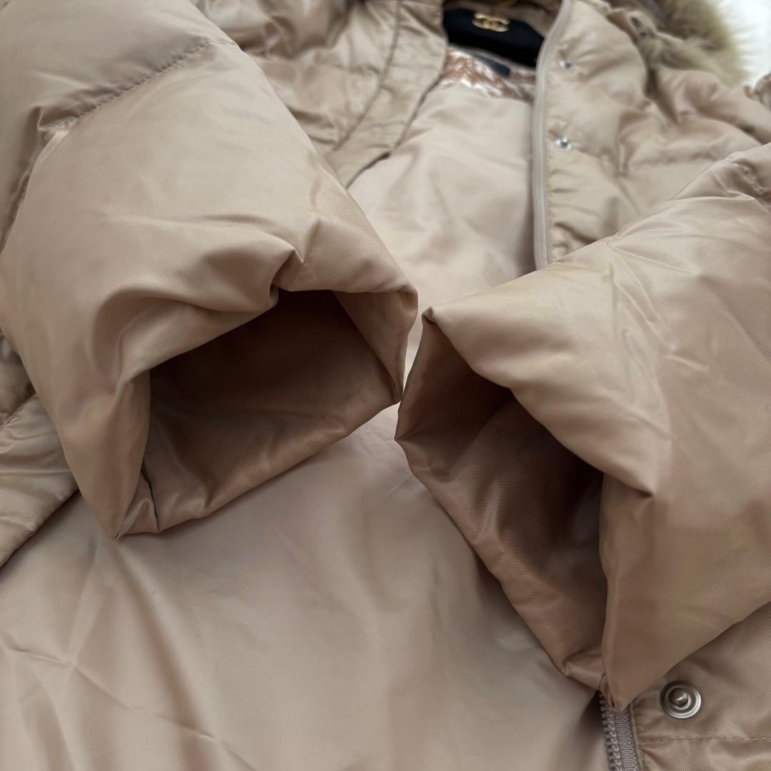 SHIPSシップス★ダウン90%★ブルーフォックスファー★ダウンコート★ベージュ