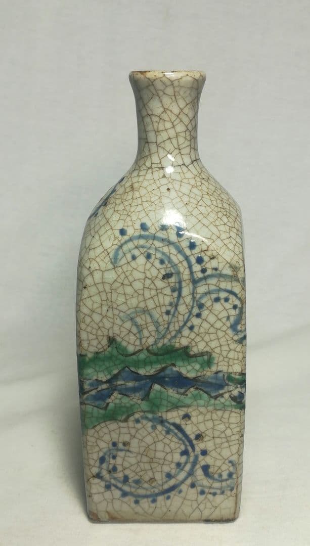 砥部焼　鞆徳利　青磁　保命酒徳利　酒器