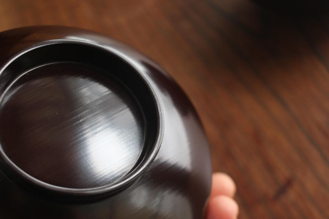 デッドストック！時代金縁黒漆に極上見返し菊詰沈金の映えるお椀2点（検輪島塗沈金椀