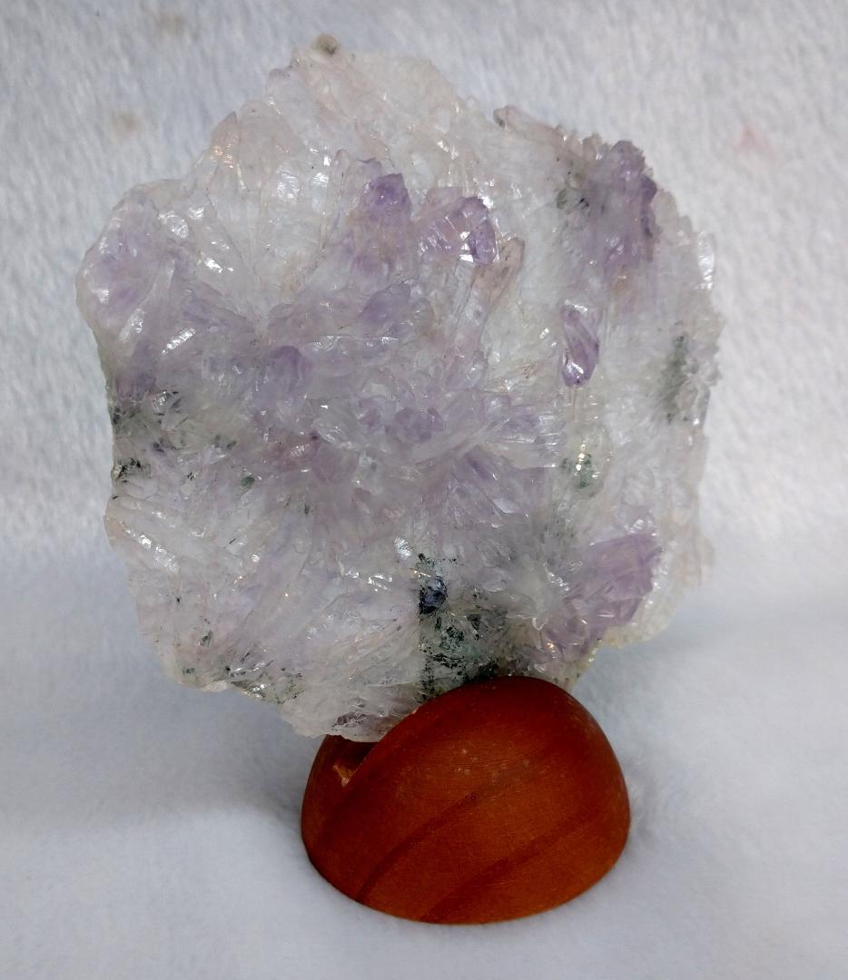 紫　フラワーアメジスト　小型　家庭円満　浄化　置物　マイナスイオン　美麗