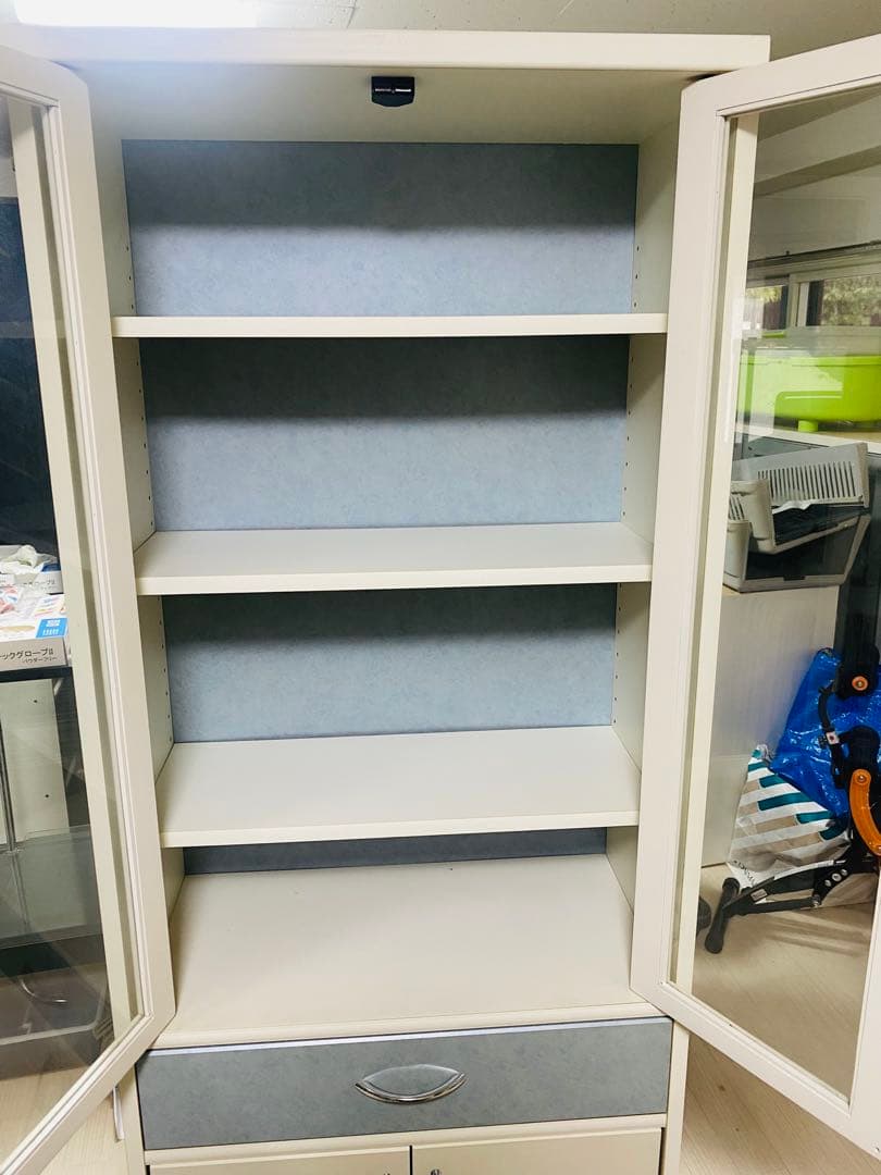 食器棚　キッチンボード　白　幅59.2cm×奥30cm×高178cm プレベール