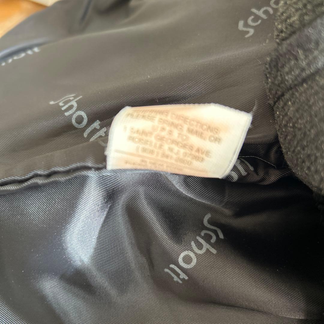 Schott ブラックレザー シングルライダースジャケット