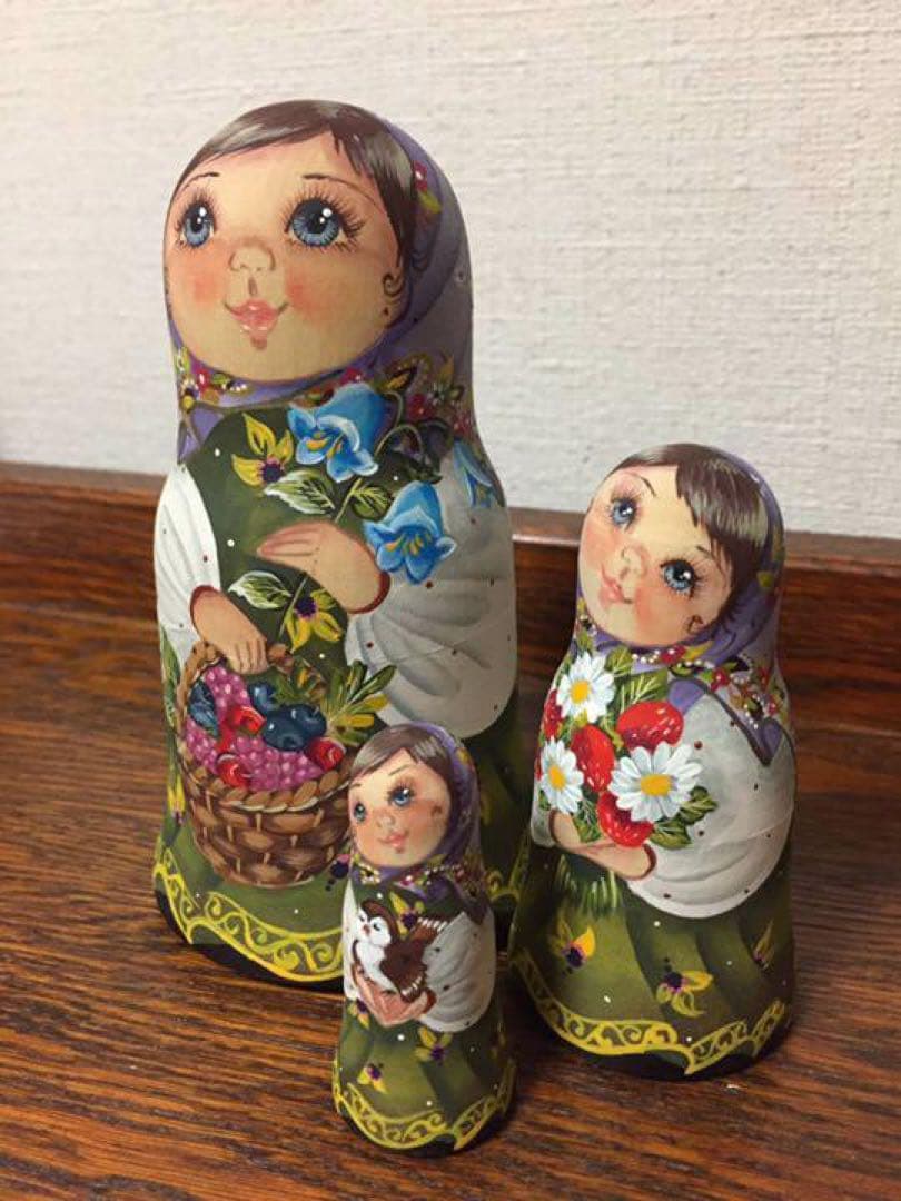 ロシア雑貨☆マトリョーシカ(3P)スベトラーナ・ニコラエワ作