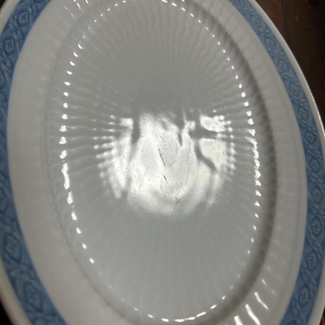 希少　廃盤　ロイヤルコペンハーゲン　 ブルーファン 　オーバル　２枚