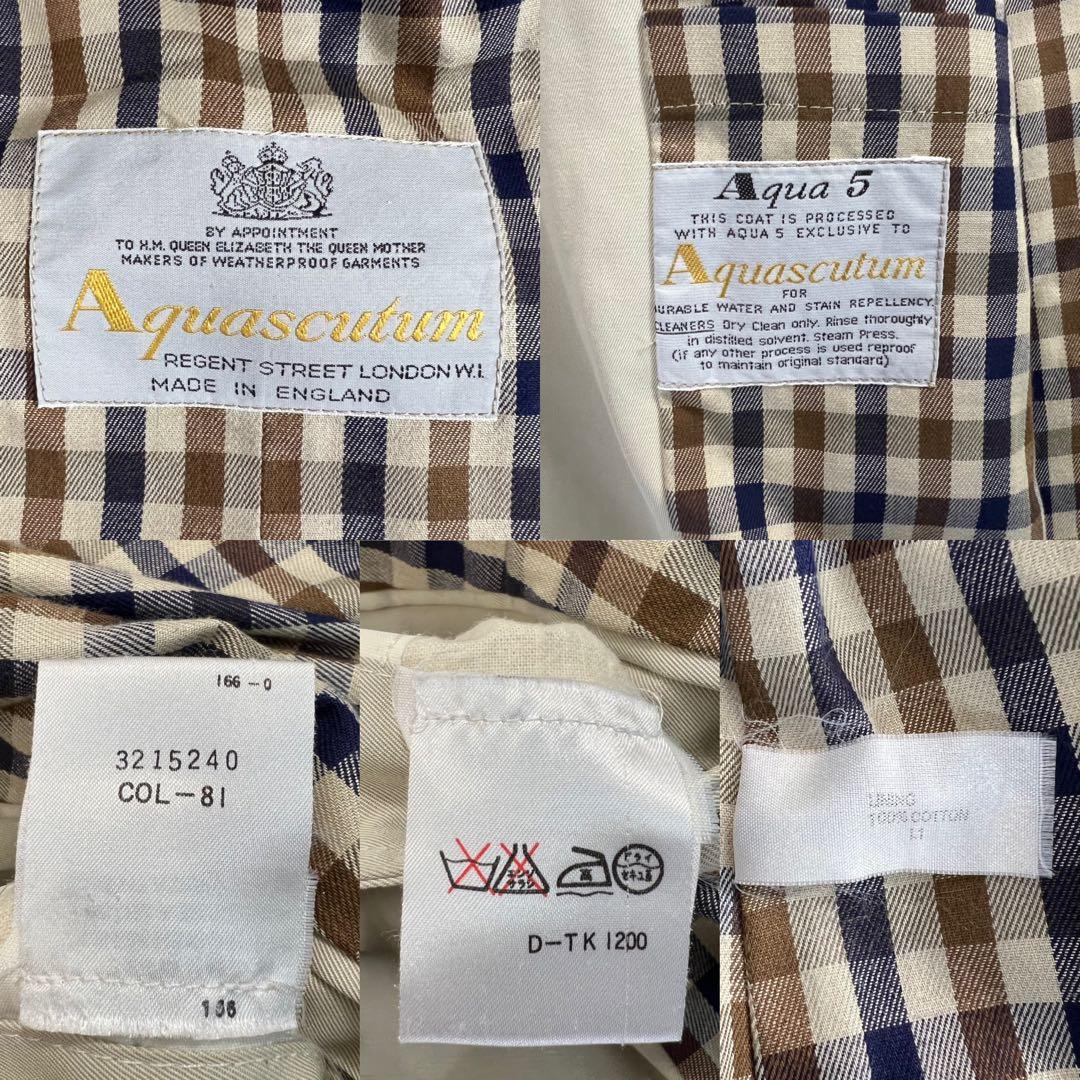 人気 Aquascutum LONDON AQUA5 ステンカラーコート XL