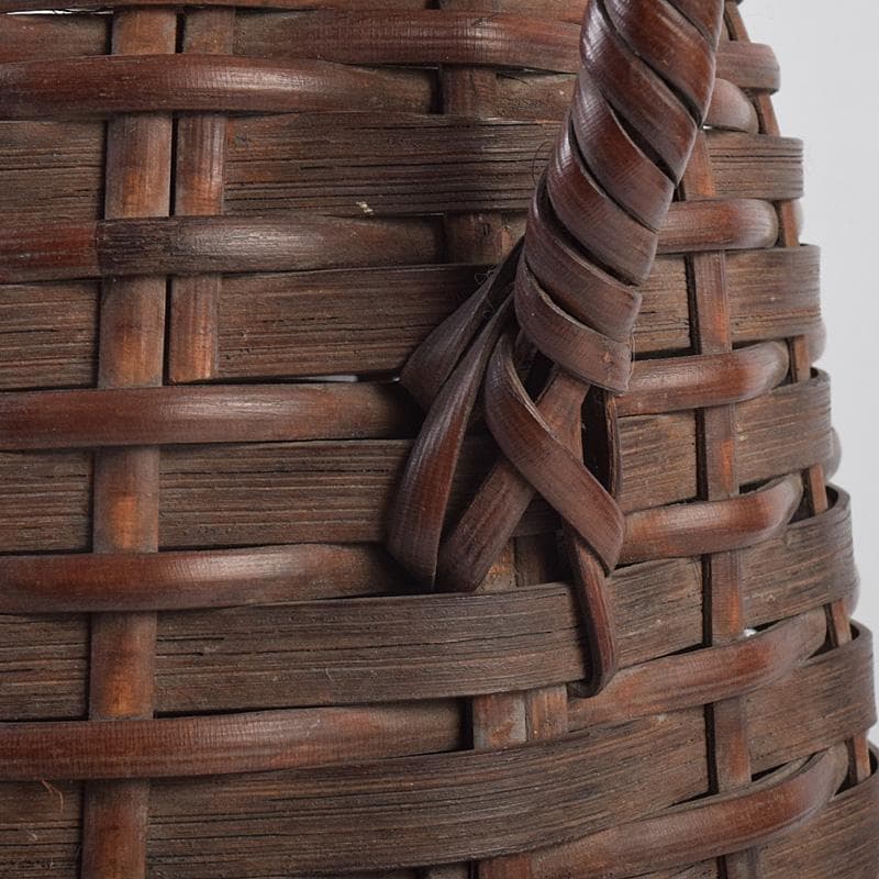 茶道具　早川尚古斎造　古竹細工　双耳花籠　花生　V　9002