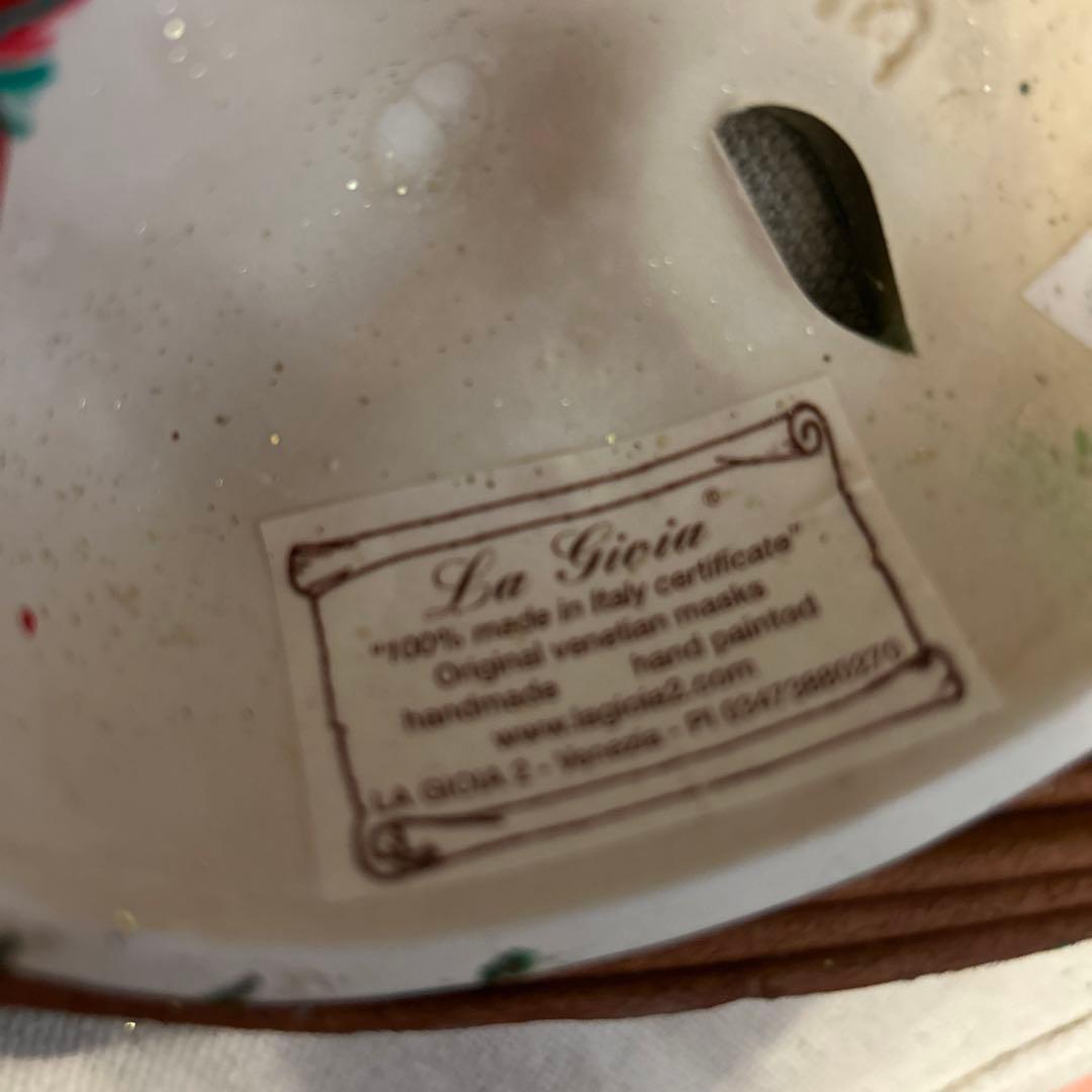 ムラーノ製　ベネチアングラス高級イタリア 壁飾り ベネチアンマスク