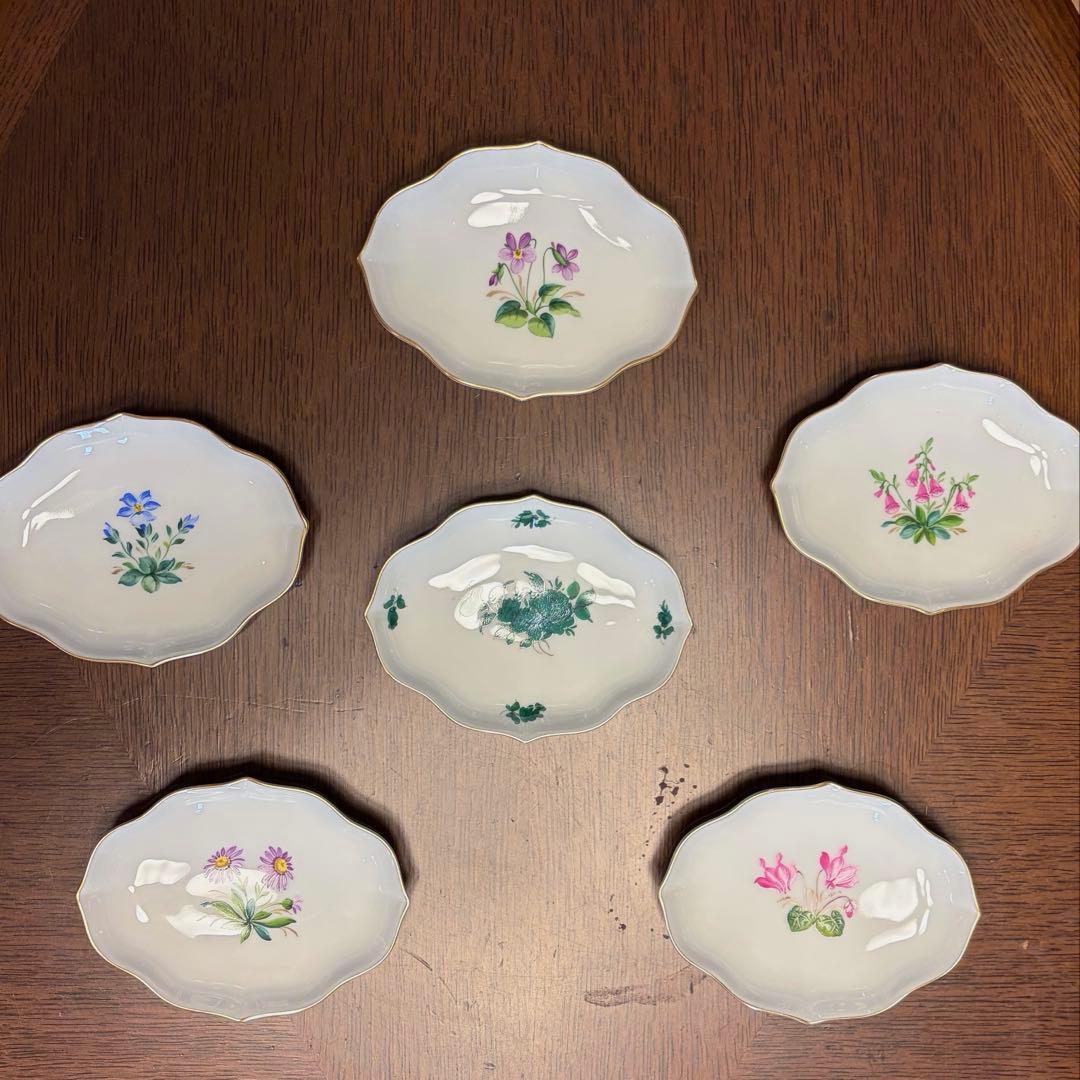 【新品未使用】 ６点セットアウガルテン ミニプレート 豆皿 小皿