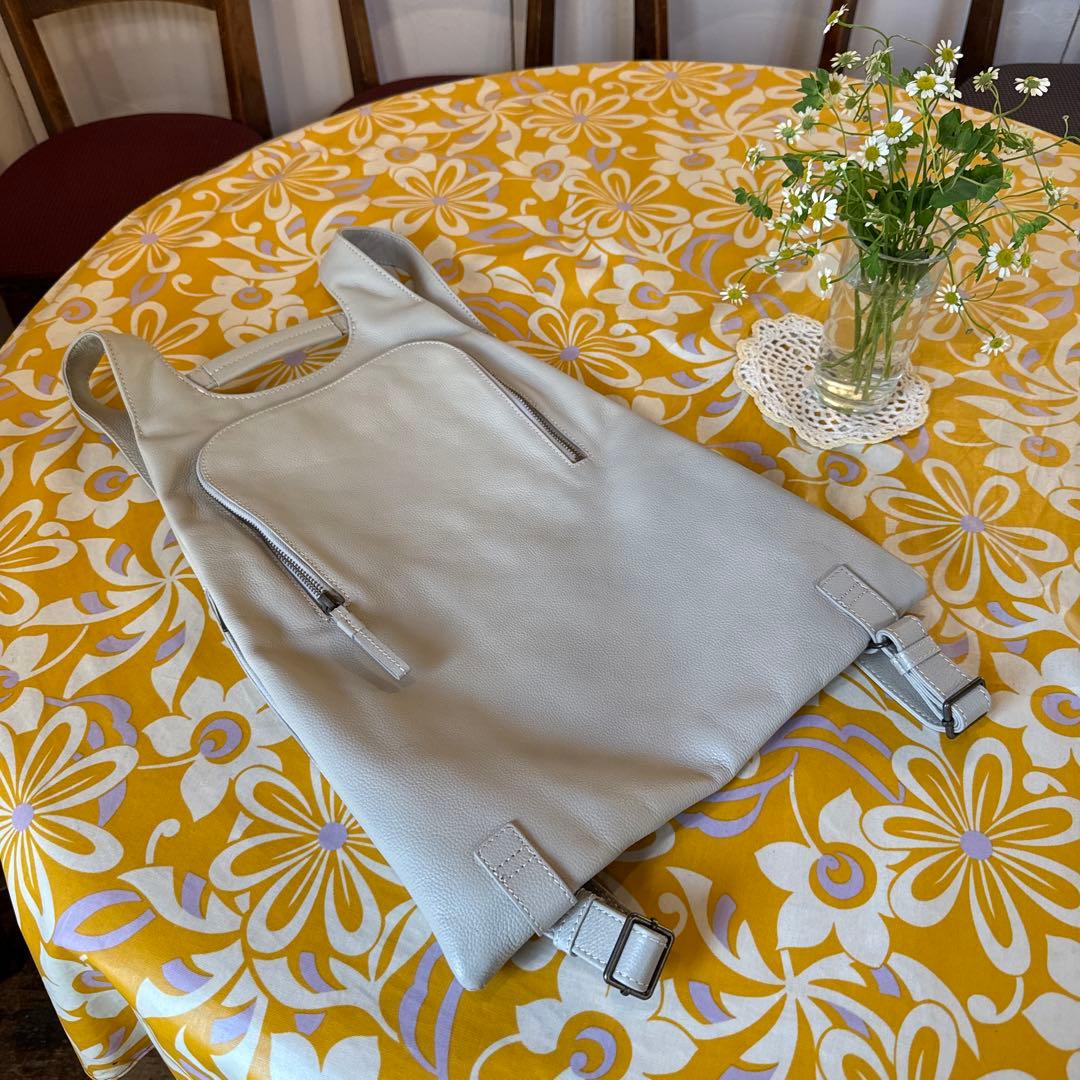 MOTHERHOUSE ミニマトウ 白 バックパック　Lサイズ