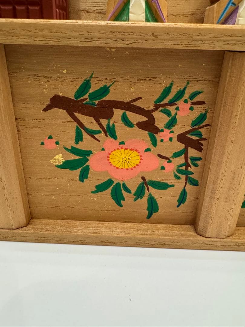 【美品】奈良 一刀彫 神泉刀　雛壇 五段雛人形 十五人揃　ヴィンテージ