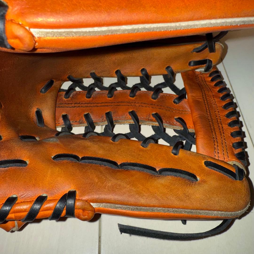 ATOM 硬式グローブ 左利き用　オレンジ