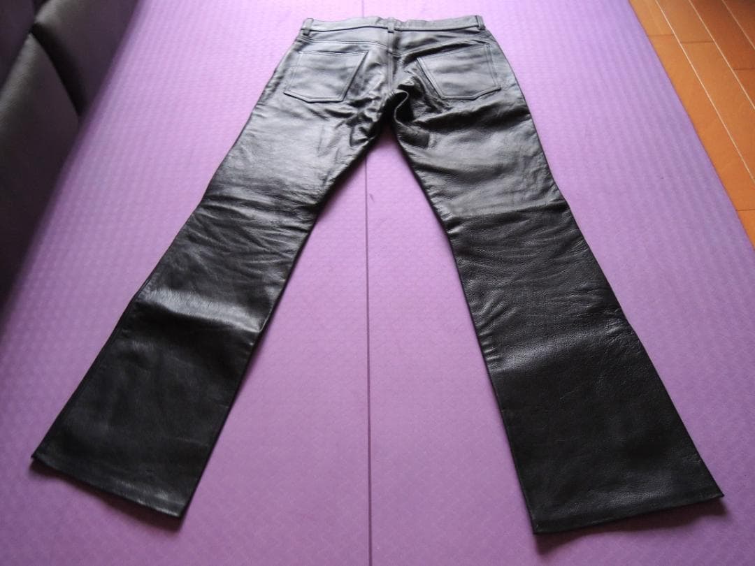 【美品】牛本革100％　FAST LANE ライダース 革パン