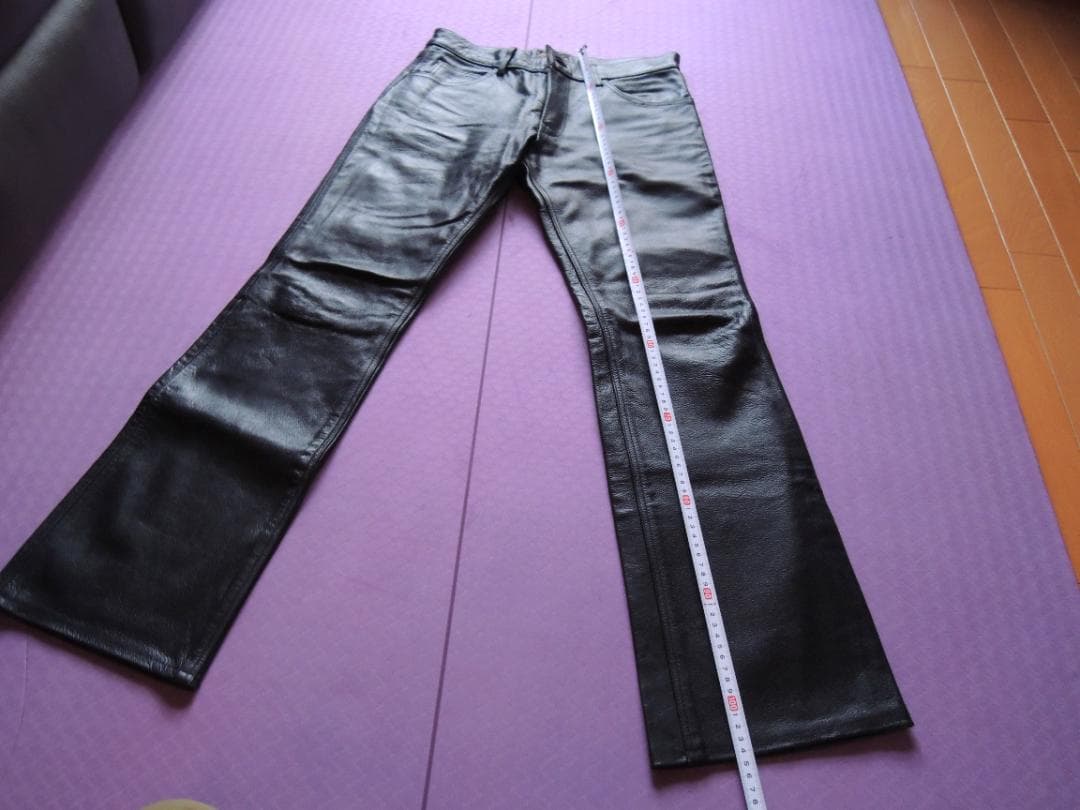 【美品】牛本革100％　FAST LANE ライダース 革パン