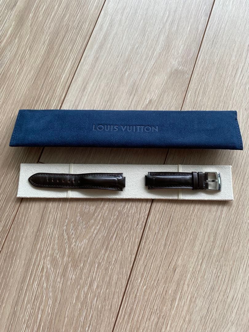 LOUIS VUITTON ダークブラウンレザー　時計ベルト　ルイヴィトン