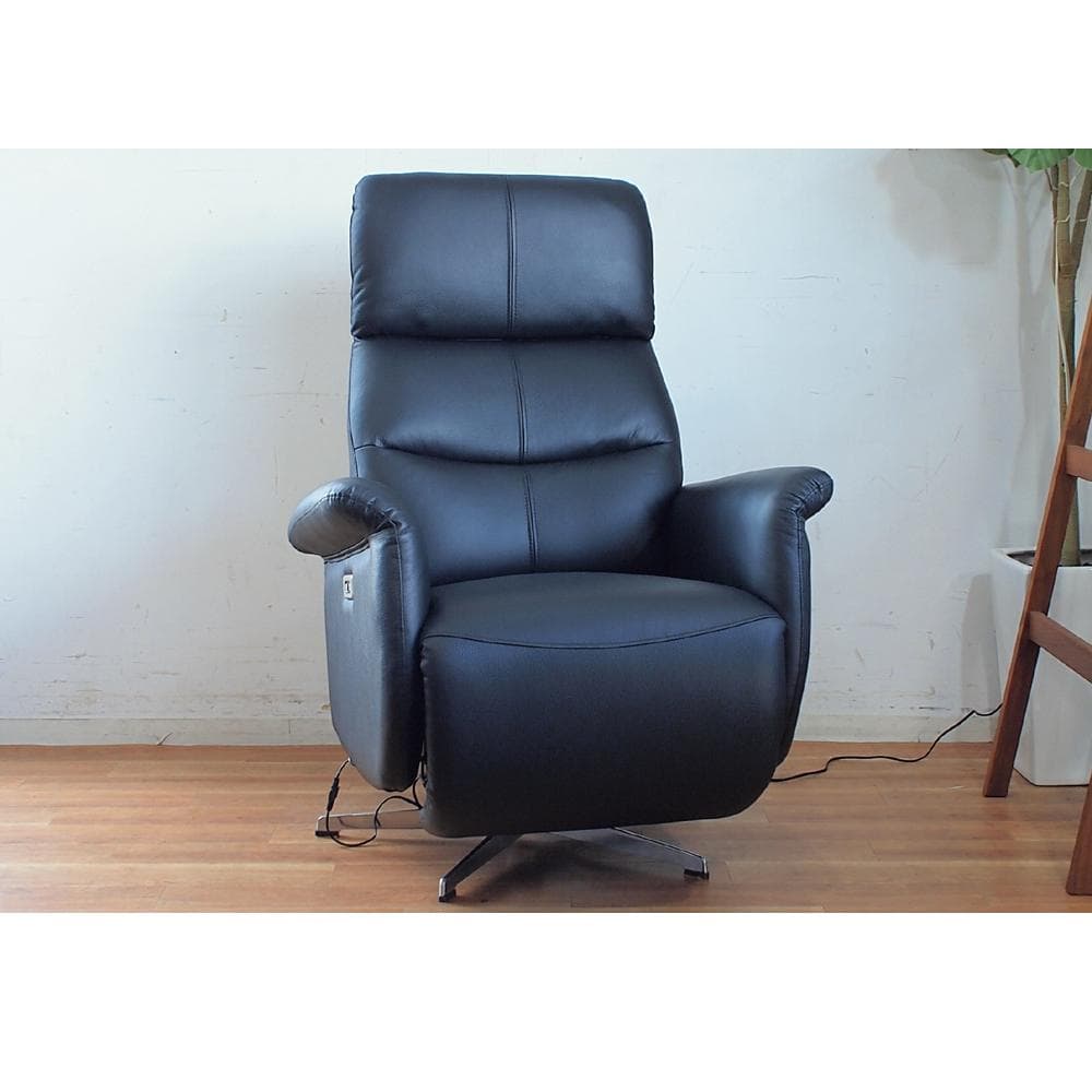 美品 電動リクライニング パーソナルチェア 革 1人掛け ソファ