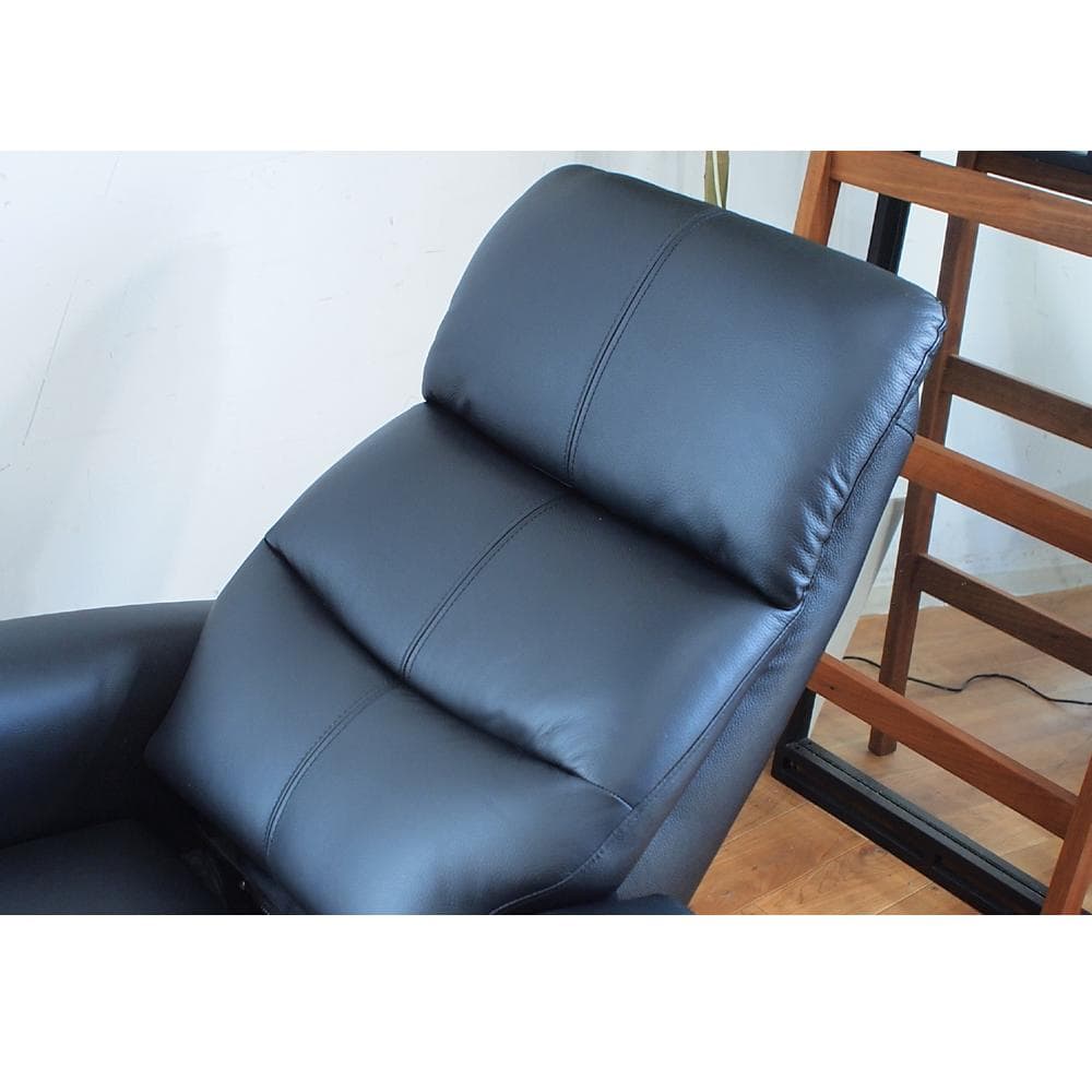 美品 電動リクライニング パーソナルチェア 革 1人掛け ソファ