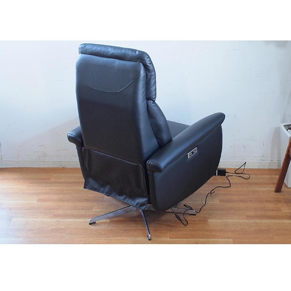 美品 電動リクライニング パーソナルチェア 革 1人掛け ソファ