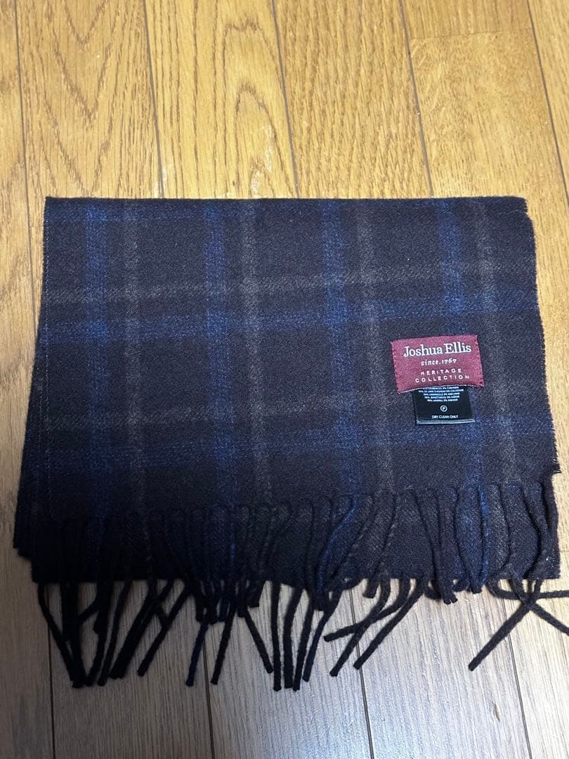 Joshua Ellis ブリティッシュウールマフラー ブラウン