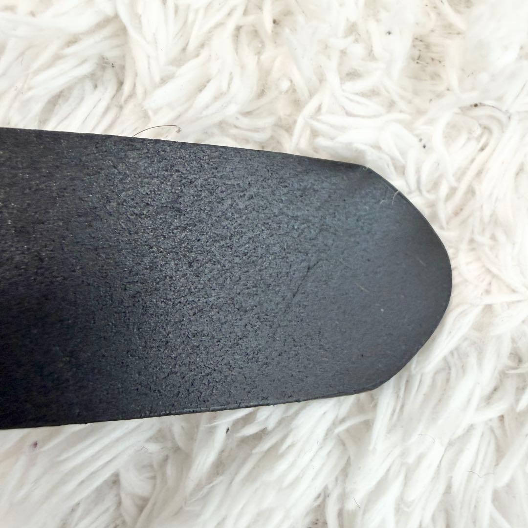 【極美品】フェンディ ベルト ズッカ ロゴ シルバー メンズ レザー ブラック