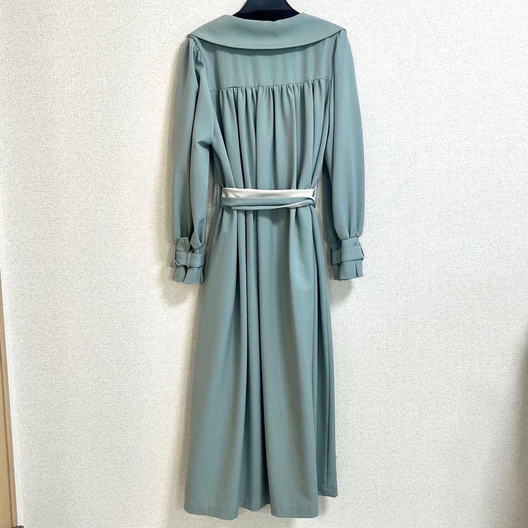 【Herlipto】Belted Dress Trench Coat sax