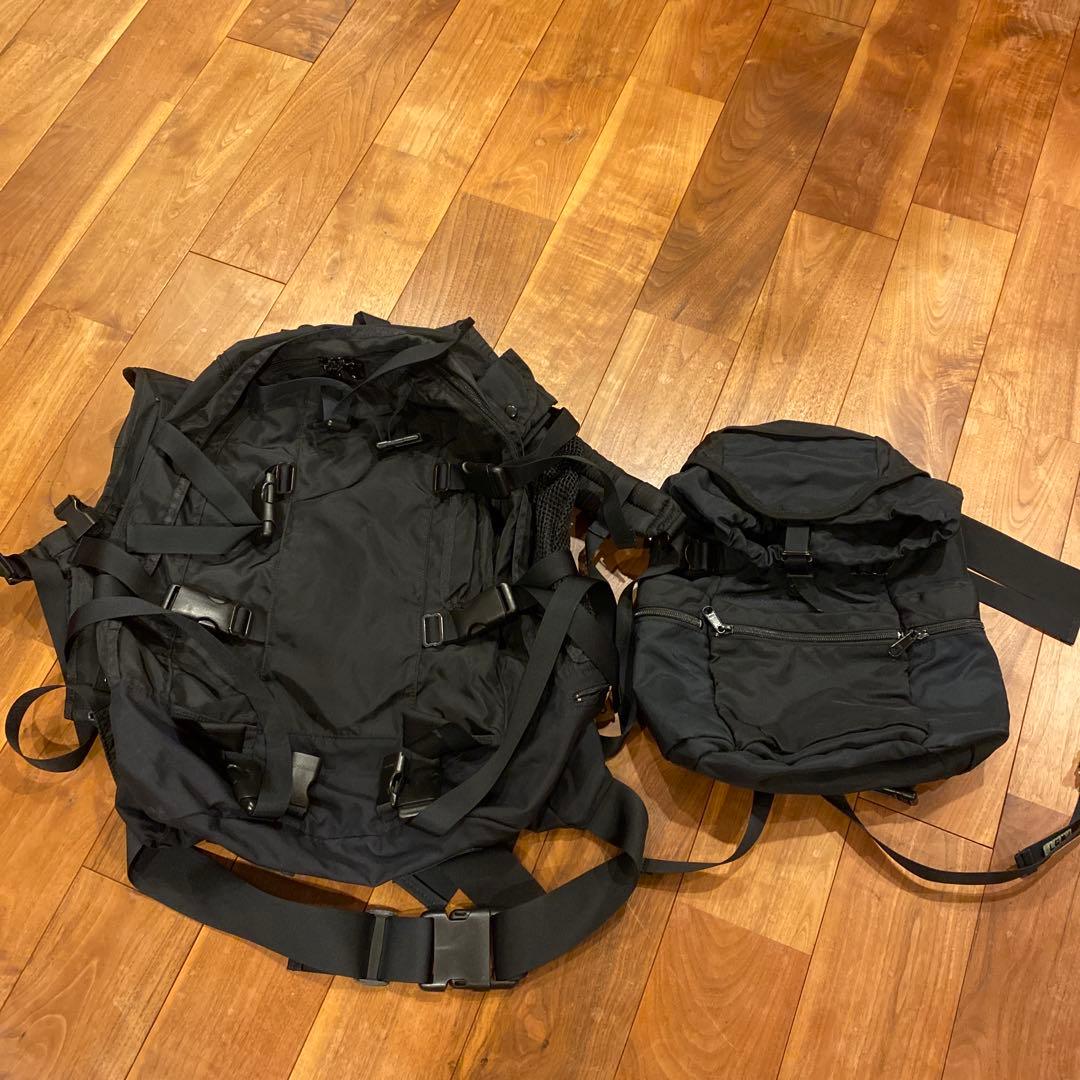 LGB バッグパック　ナイロン製　ブラック　ミニバッグ付き