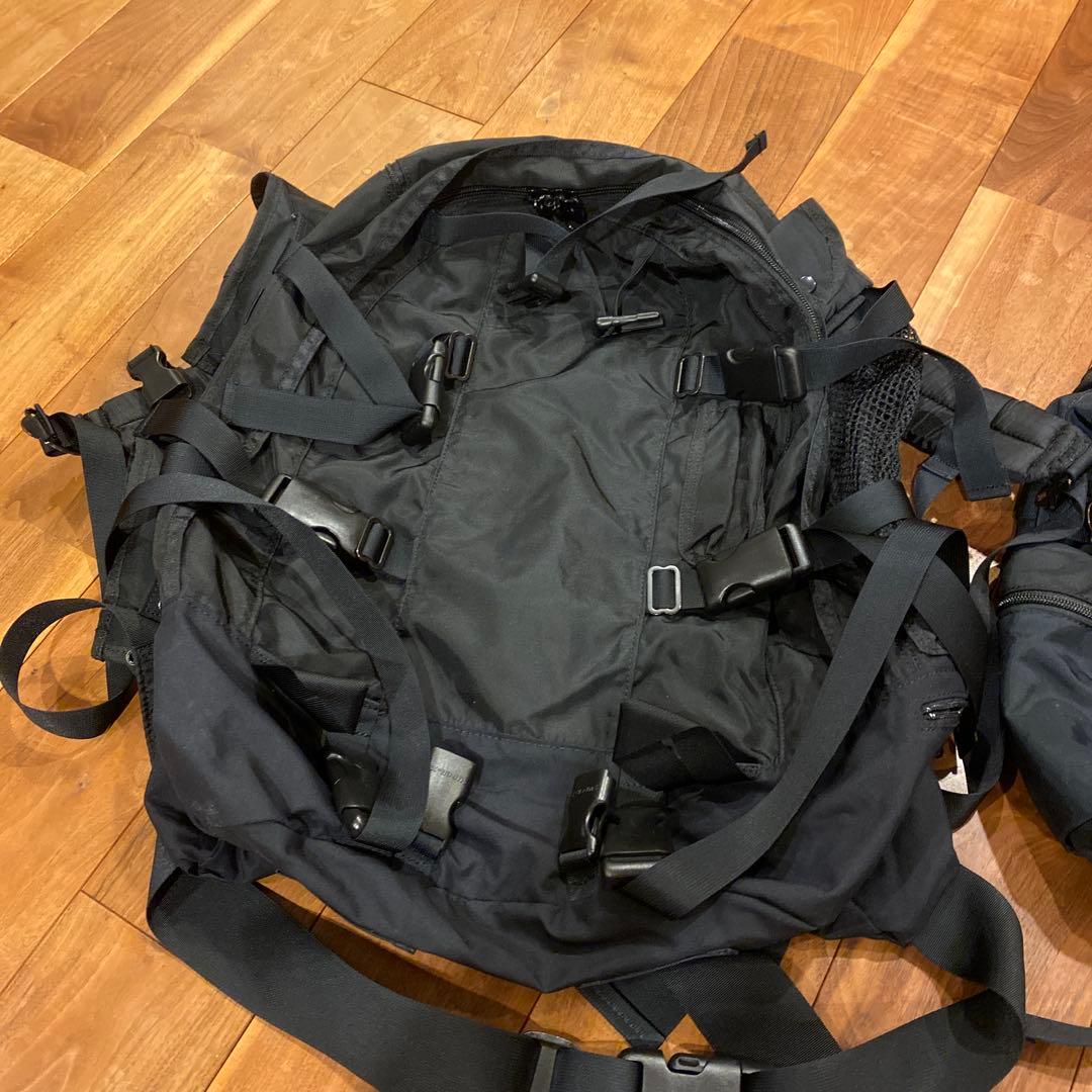 LGB バッグパック　ナイロン製　ブラック　ミニバッグ付き