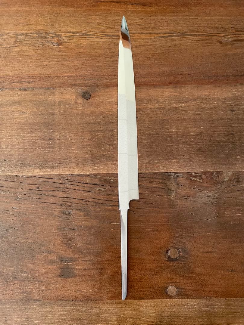 沖芝正國 柳刃 三本杉 水焼本焼尺寸五分