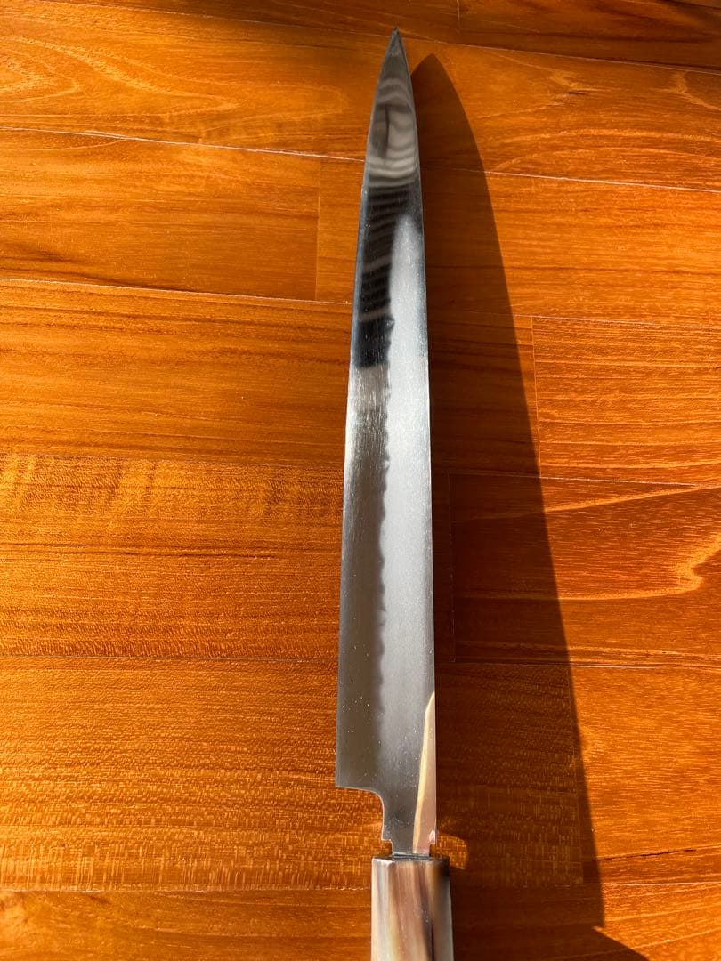 沖芝正國 柳刃 三本杉 水焼本焼尺寸五分