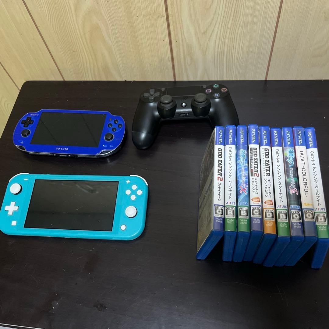 Ｍ*Ａ様 Vita&Switch Lite青&PS4コントローラー&Vitaソフ