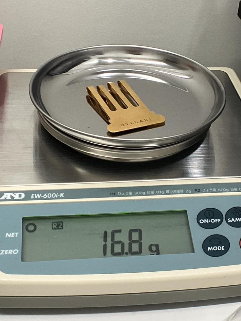K18 ブルガリ　金無垢　マネークリップ 750刻印　希少　レア　16.8g