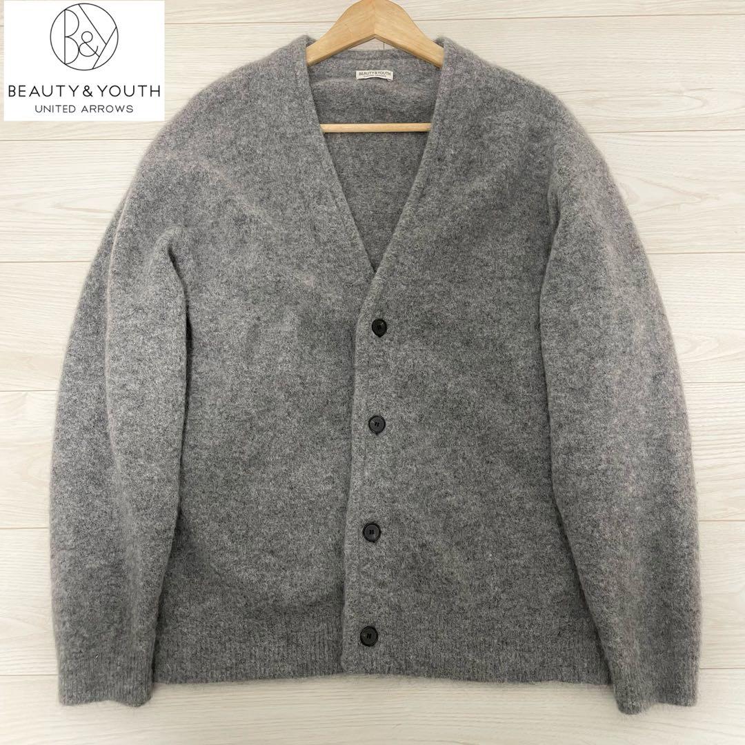 新品同様✨BEAUTY&YOUTH アローズ　モヘヤカーディガン　ウール　L